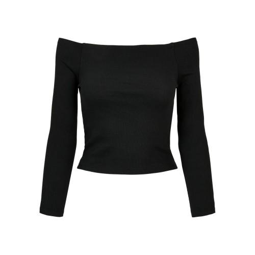 Urban Classics Womens/Ladies Ribbed Off Shoulder Long-Sleeved Top