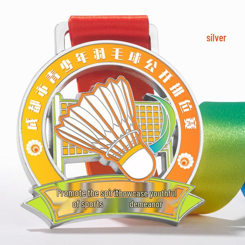 Custom Badminton Medal: Commemorative Sports Event Award and Competition Prize Plaque.