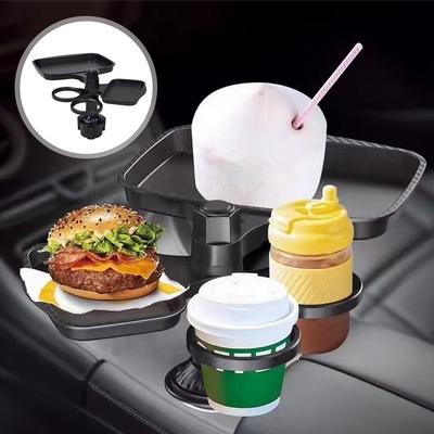 Multifunctional Car Cup Holder Foldable Tray Organizer Phone Holder with Drink & Snack Tray for Coffee Adjustable Storage Holder