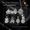 Dogue Alemão I - Pingente de cachorro banhado a prata, decoração de bolsa, pingente de mochila da marca Art-Dog