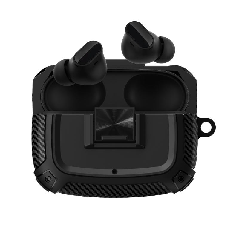Durability TPU Carbon Fiber Cover for Studio Buds/+ Earbuds AntiShock Shell with Easy Access Charging Port Shell