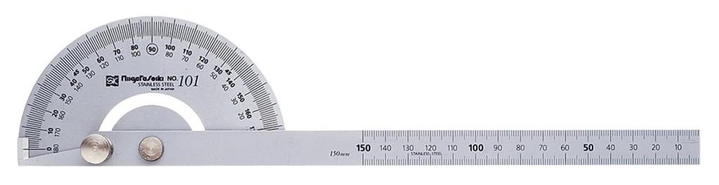 Niigata Seiki SK Made In Japan Protractor No.101 Silver Finish PRT-101S
