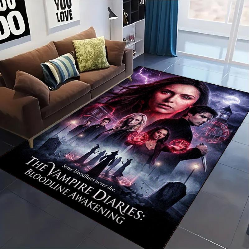 Vampire Diaries Carpet Rug for Living Room Bedroom Home Sofa Decoration,Kids play Non-slip Floor Mat