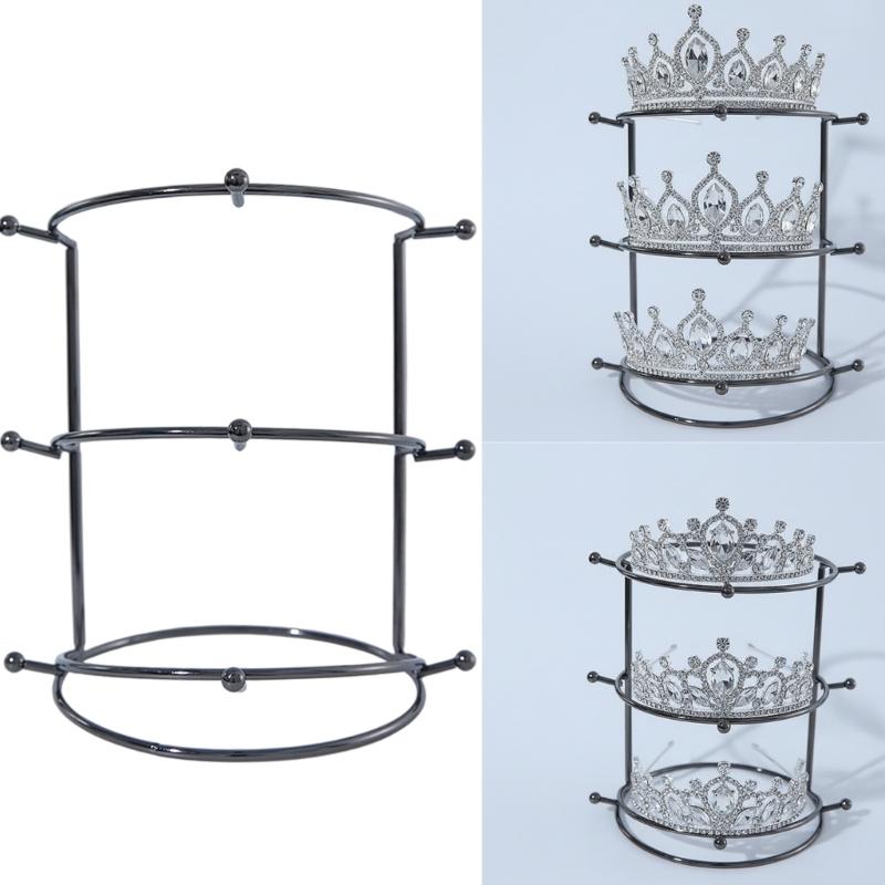 Elegant Detachable Crown Display Stand Sturdy Stainless Steel Frame Suitable for Secure Jewelry Exhibition Presentations