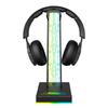 LED Headphone Stand USB Charger Gaming Headset Holder Hanger Rack with 2 USB Port 3.5mm Port LED Light for Headphone