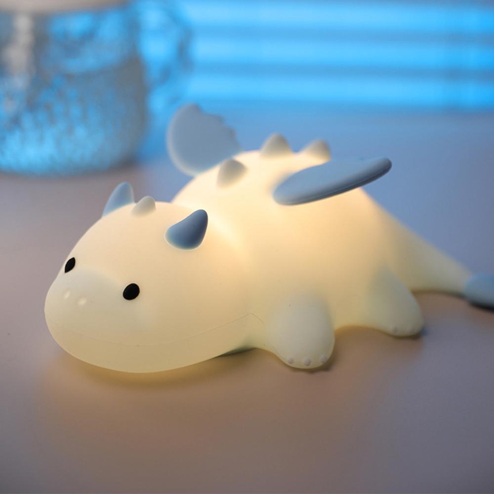 

Cute Children s Silicone Night Light Novelty Fox Hippo Pat Toy Rechargeable With Touch Sensor Children s Bedroom Night Light