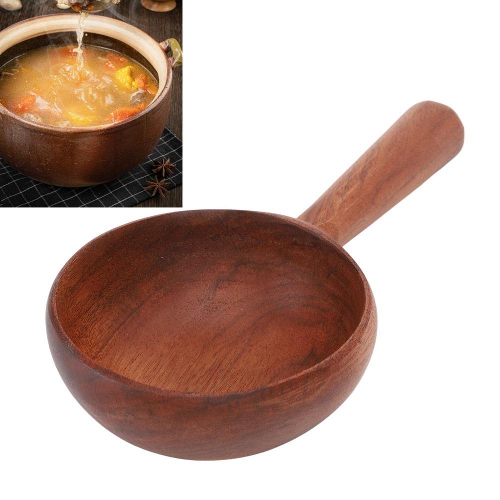 Multifunctional Wooden Kitchen Scoop Exquisite Polishing Wooden Serving Spoon Cooking