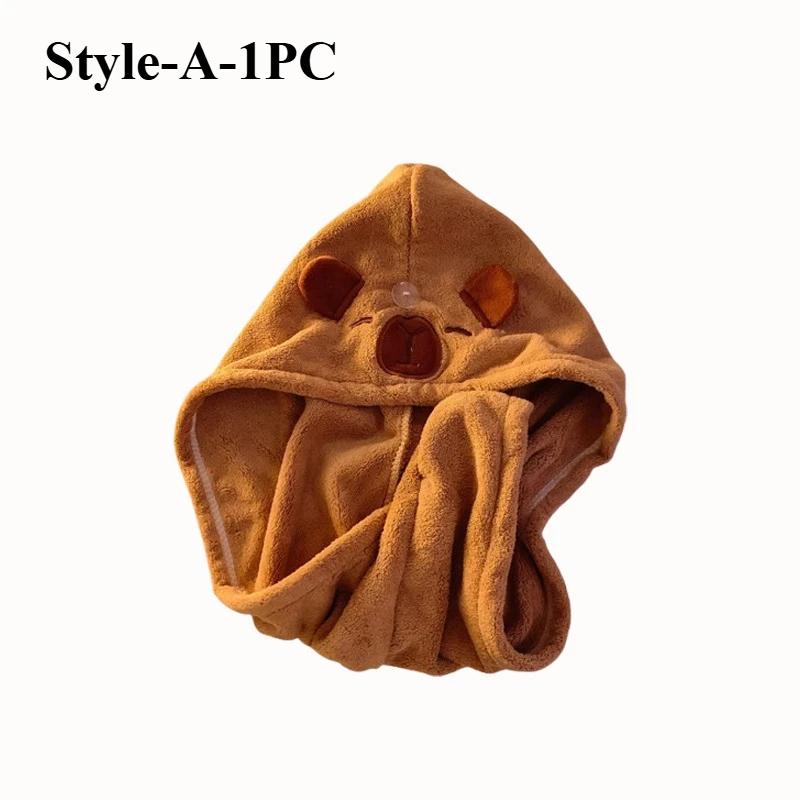 1/3/5PCS Capybara Kawaii Plush Hair Drying Hat Towel Cap Water Guinea Pig Hat Bath Hat Towel Cap Super Absorption Hair Dry Cap