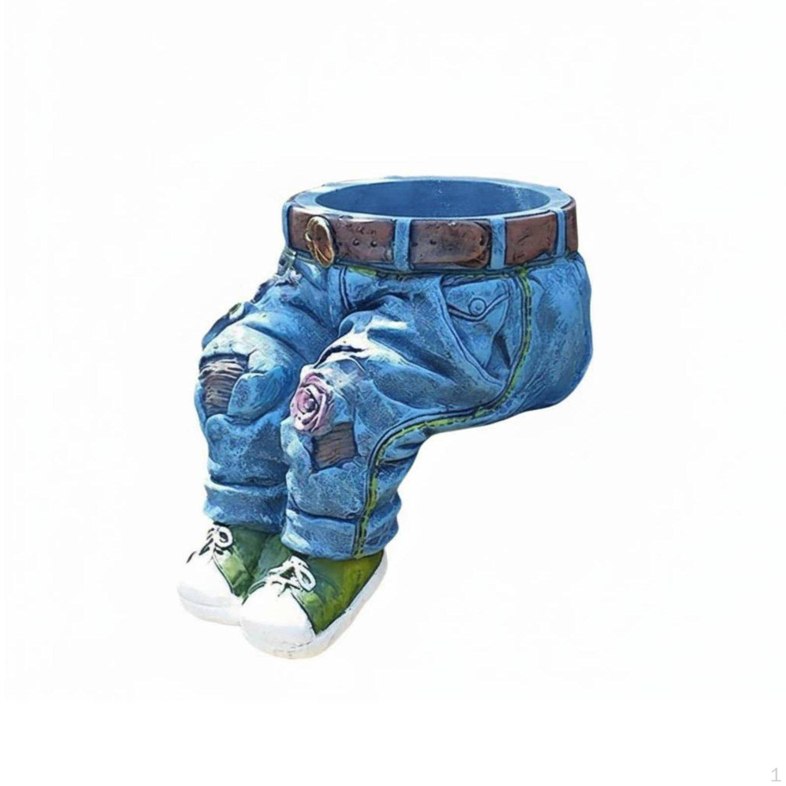 Jeans shape Flower Pot Creative Outdoor Planter Indoor Use Resin Garden Figurines