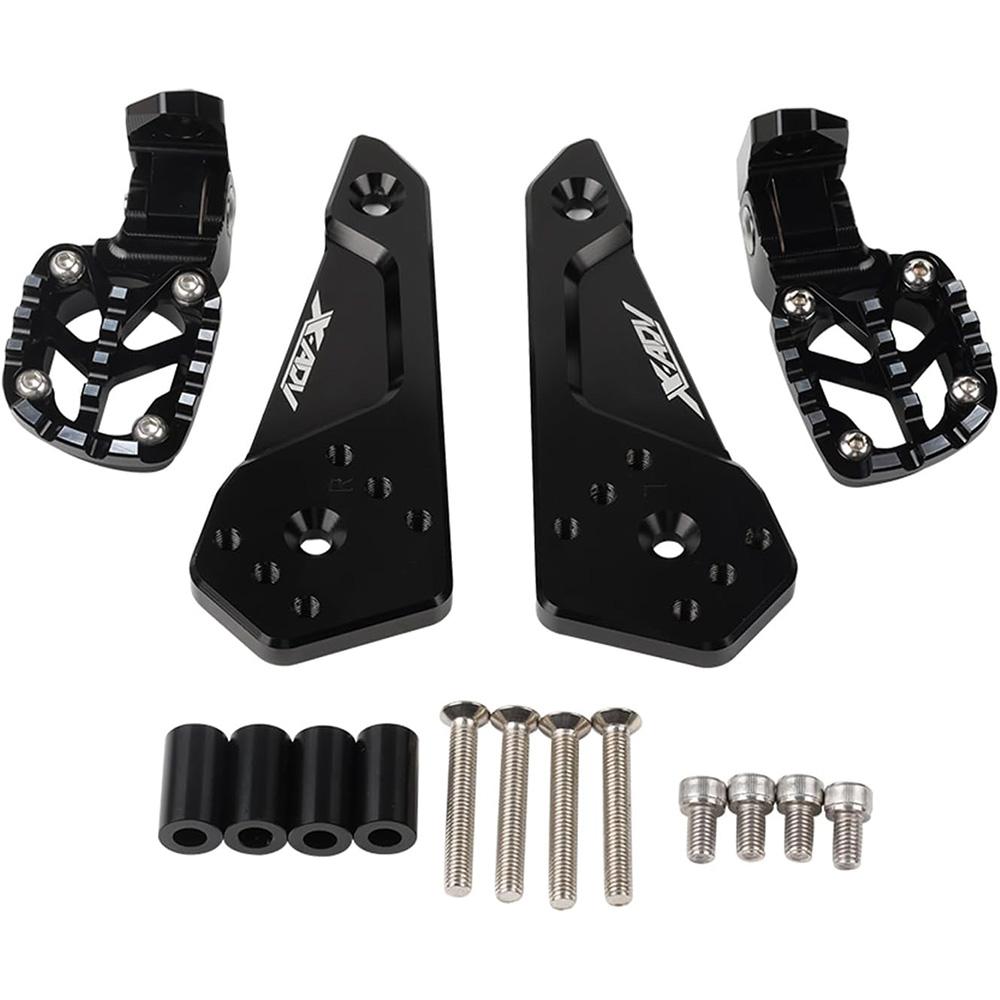 

MTKRACING for HONDA XADV 750 2017-2025 Motorcycle Accessories Folding Rear Foot Pegs Passenger Foot Rest Pedal Footrest Footpegs All black