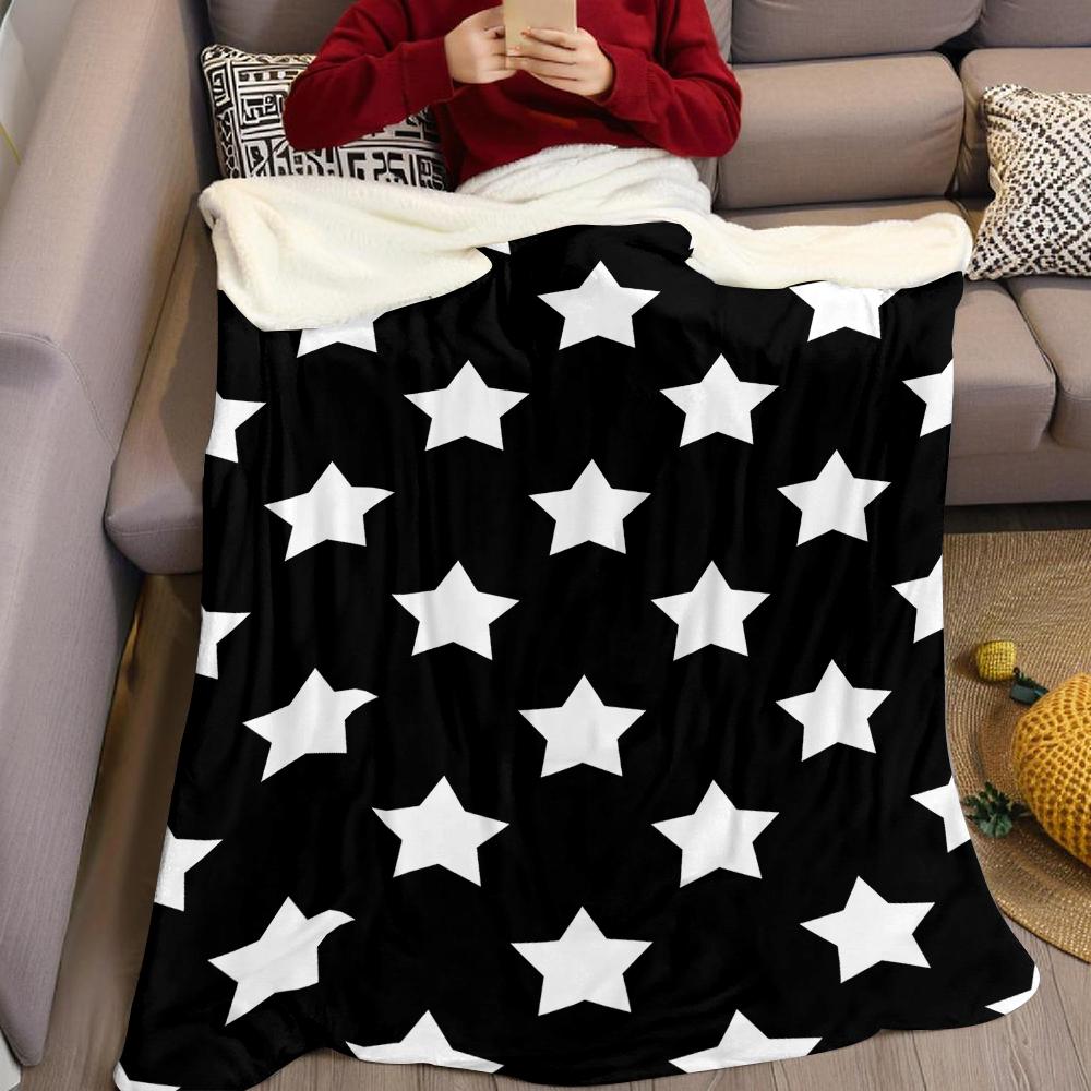 Coperta di Flanella Campo Stellato di Mezzanotte Calda Morbida Halloween Natale Divano Caldo Accogliente Decorazione Decorativa Regalo per Tutte le Stagioni
