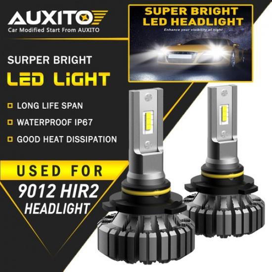 2X 9012 LED Headlights Bulbs High Low Beam B3 for GMC Sierra 1500 2014 2015