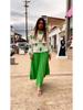 Europejski i Amerykański Styl Damski Zestaw Top z Długim Rękawem i Spódnica z Wysokim Stanem, Kolekcja 2024