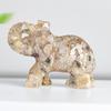 Crystal Elephant Resin Figurine With Semiprecious Stones For Office And Party Decoration