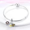 Silver Plated Coffee Cups Mocha Pot Teacups Charms Beads Pendants Fit Original  Bracelet Making For Woman Jewelry Gift
