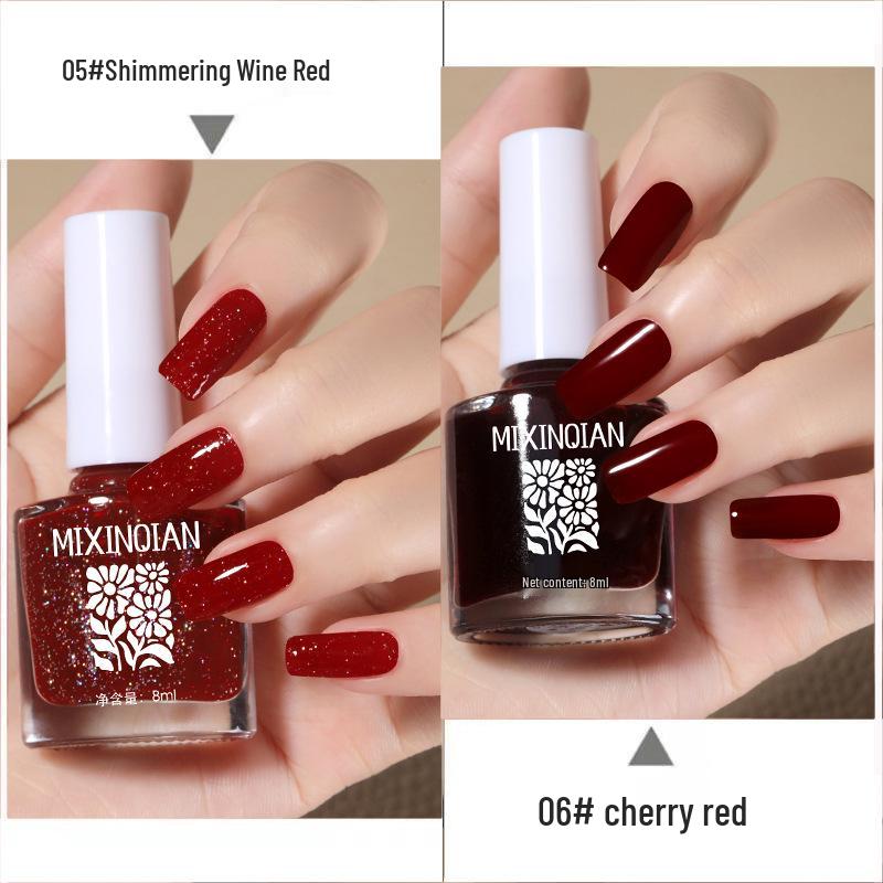 Cherry Champagne Bling Nail Polish - Non-Toxic, Quick-Dry, Long-Lasting, Non-Fading Formula for Fingernails and Toenails.