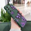 Purple Butterflies Phone Case For Samsung Galaxy A37 A57 Liquid Silicone Cover