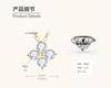 Silvere Glam New Design Four-leaf Clover Moissanite Necklace, a Versatile Collarbone Chain, S925 Sterling Silver Pendant