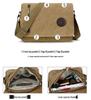 Q Men's Large Capacity Canvas Shoulder Bag - Business Casual Crossbody Briefcase