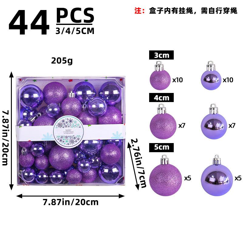 

3/4/5 см набор рождественских шаров, квадратный шар в коробке, украшение на рождественскую елку в торговом центре