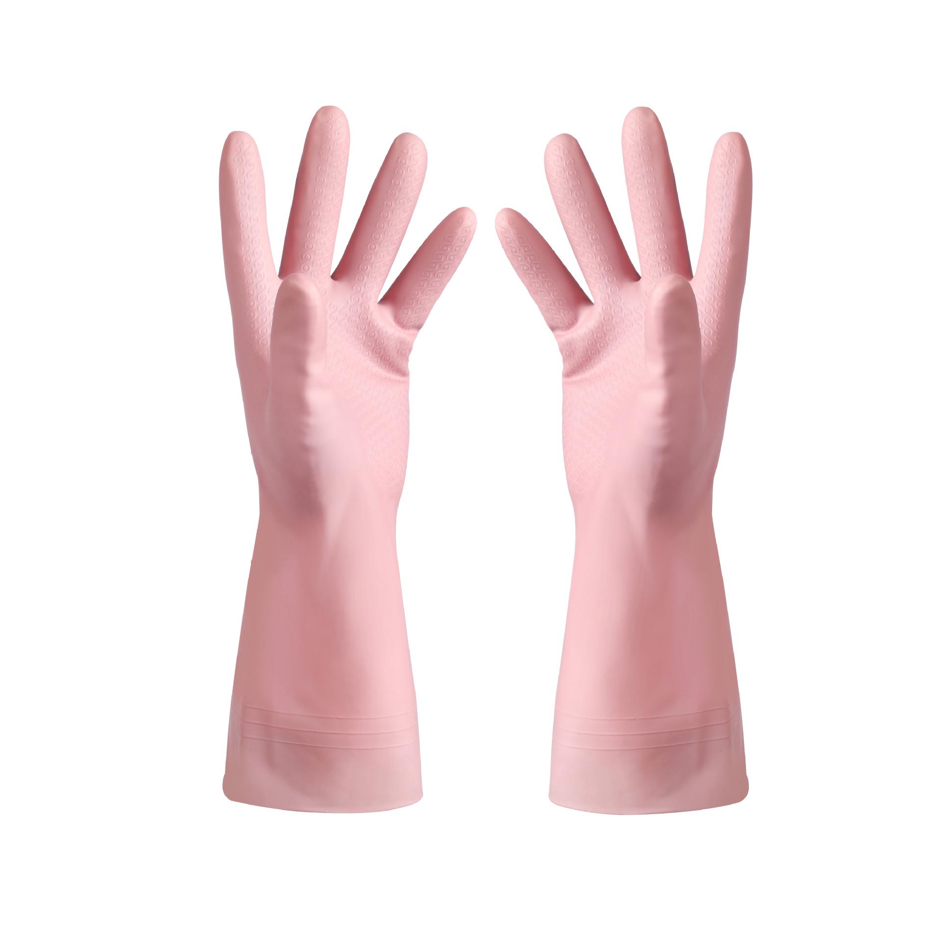 

Водонепроницаемые тонкие резиновые латексные перчатки для мытья посуды для женщин - Прочные для кухни, стирки и уборки Medium розовый