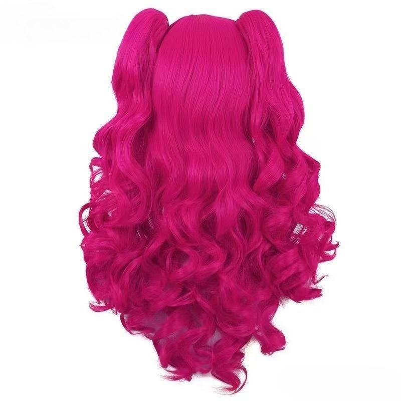 Anime Pinkie Pie Cos PP Pinkamena Diane Pie Cosplay Personification My Cos Cute Lovely Pink Wig Wavy Curls Party Synthetic Hair