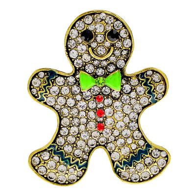Strass Lebkuchen Mann Broschen Für Frauen Cartoon Mode Schmuck Vintage Zubehör Hohe Qualität Neue