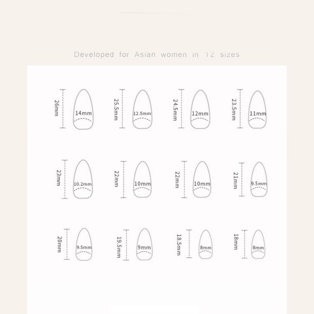 24pcs Long Almond Fake Nails French Nail Tips Manicure Press On Nails  DIY