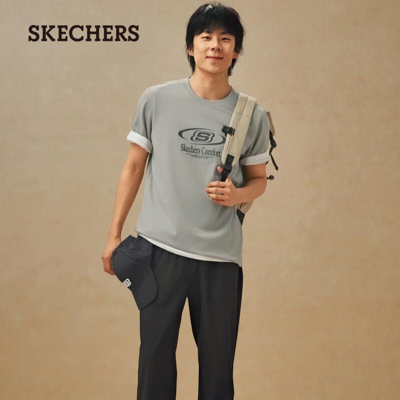 Skechers Unisex Knit Short Sleeve Anti-Bacterial Breathable T-Shirt L226U007