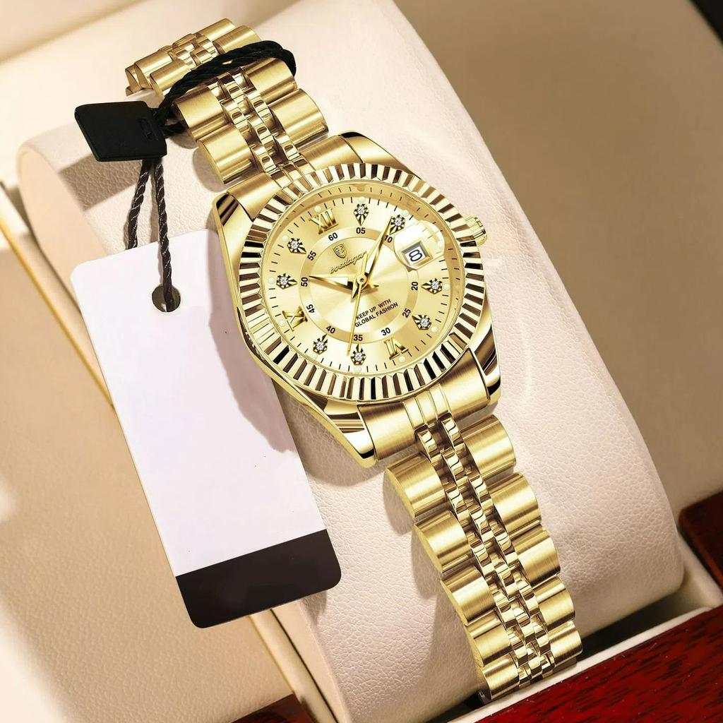 POEDAGAR Luxury Quartz Ladies Wristwatch Waterproof Luminous Date Women Watch Stainless Steel Fashion Women's Watches Gifts