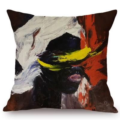 Elegant Aestheticism Black African Girl Woman Abstract Oil Painting Home Decoration Art Sofa Pillow Case Linen Car Cushion Cover