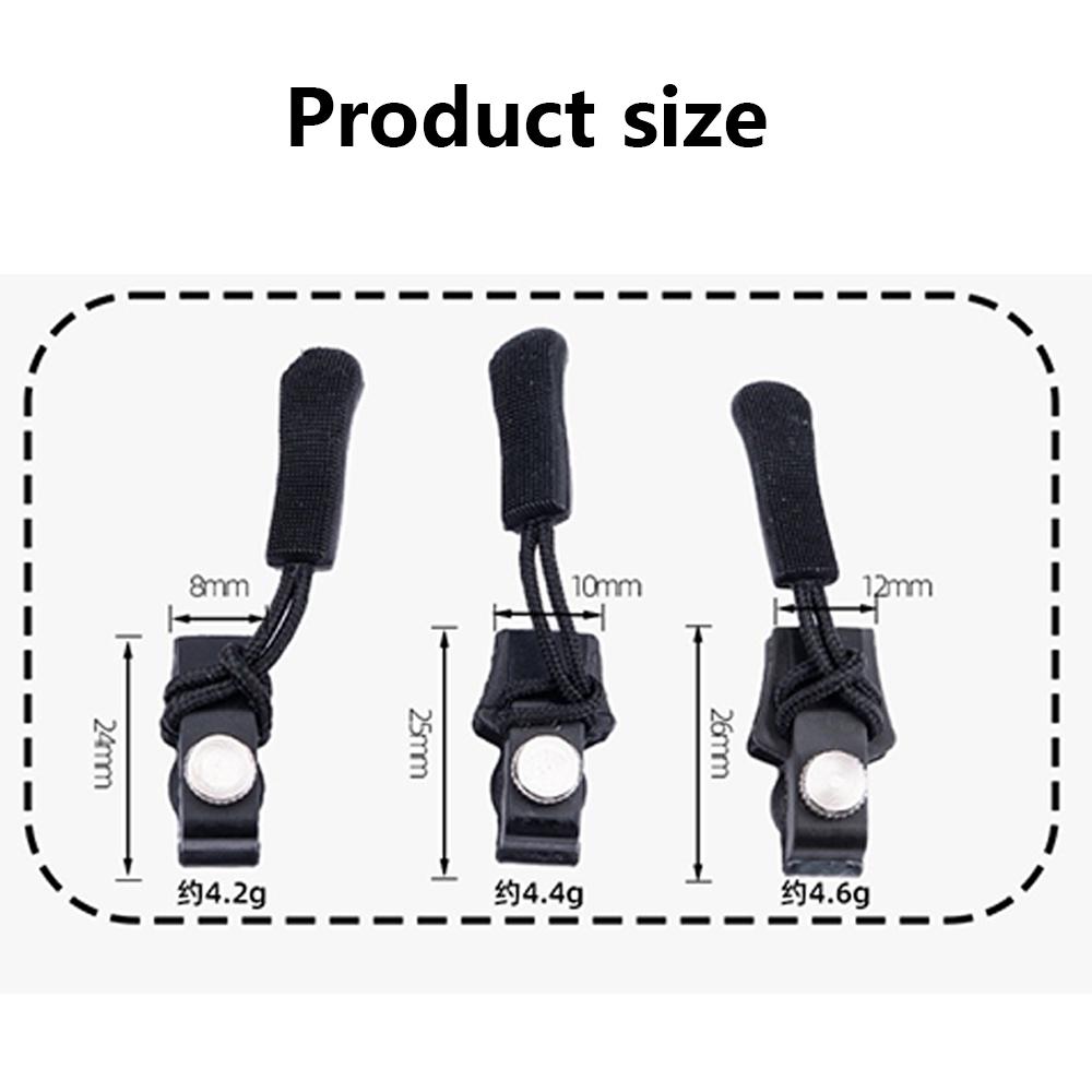 New 15Pcs 3 Different Size Universal Replacement Zipper Heads For Jackets, Luggage