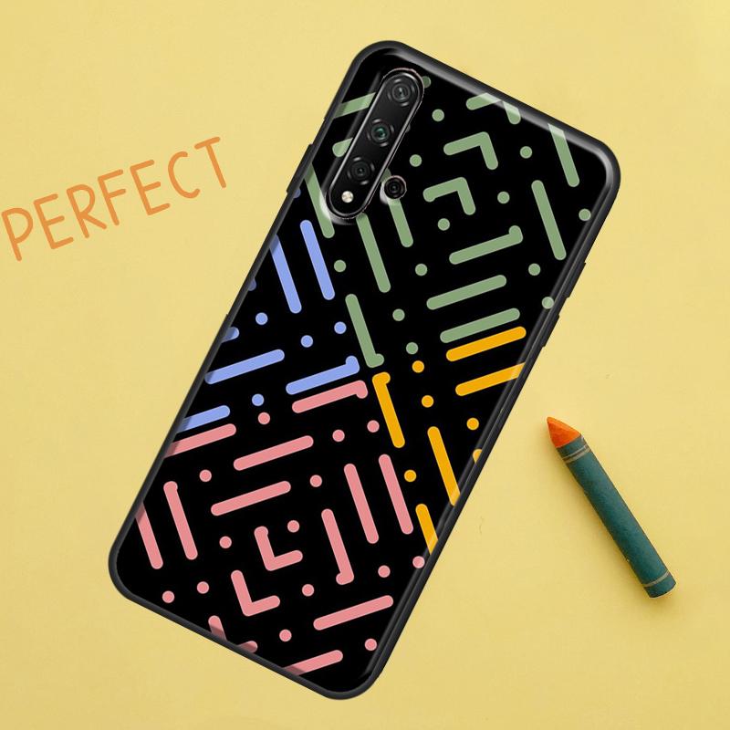 

Polka Dots Lines Abstract Art For Huawei Nova 12s 11i 7i 8i 12i Y73 Y70 Y90 Y60 Y72 Y61 Y91 9 10 SE P40 Lite P30 Pro Case Huawei P60 Pro