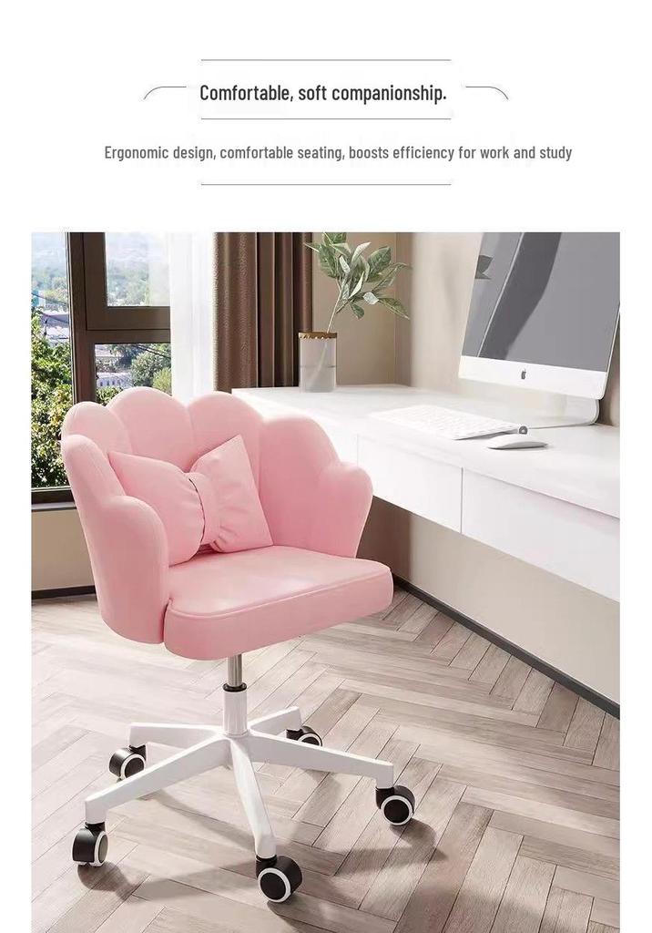 Nordic Petal Backrest Chair for Dining, Bedroom, or Vanity