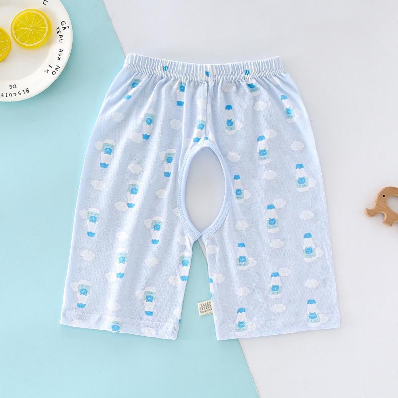 Baby Cotton Cartoon Open-Crotch Pants for Potty Training - Cool & Cute Summer Style for Infants & Toddlers