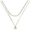 Double-layered Pearl Ring Pendant Necklace - Fashionable Accessory for Women, Collar Chain, Elegant Neck Chain