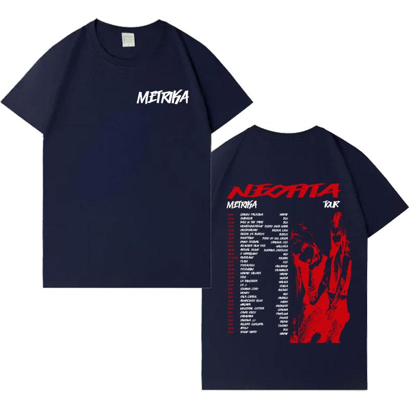 Rapper Metrika Fashion Album Graphic Tees Mens Women Oversized Cotton Tshirts Hip Hop High Quality Casual Short Sleeve Tshirt