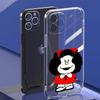 Clear Soft Case for Apple iPhone 7 11 12 Pro XR X XS Max 6 Plus 5 Hollow Out Silicone Phone Cover Cartoon Mafalda Girl 13 Pro