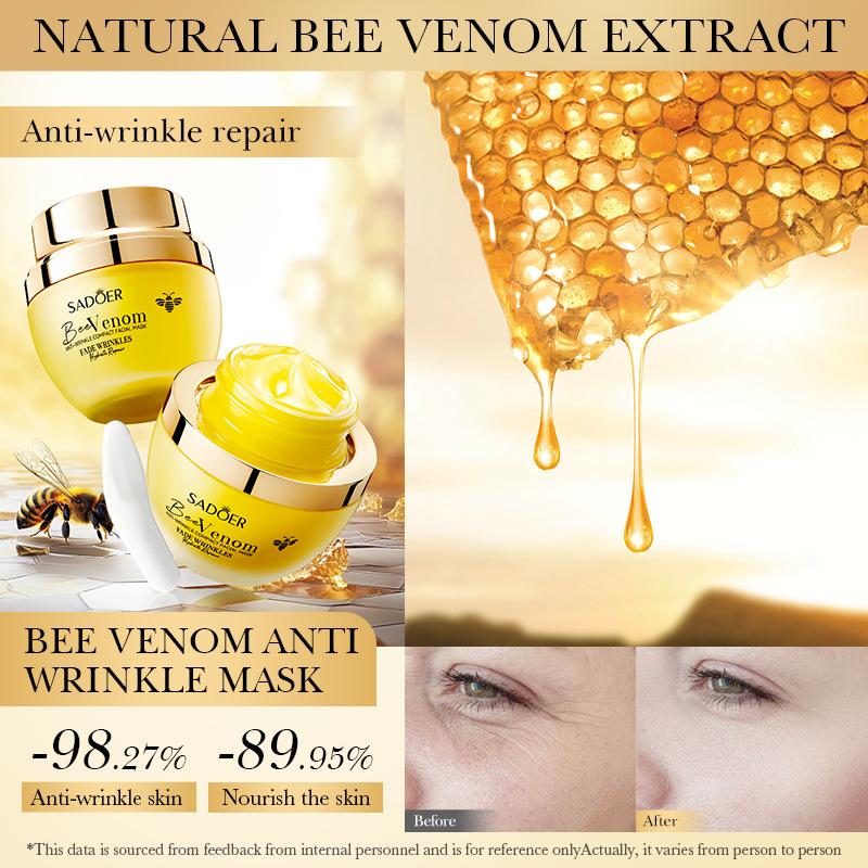 Maschera applicazione rassodante al veleno d'api, crema idratante idratante prodotti per la cura della pelle