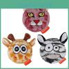 Color Multi Dualpurpose Plush Pet Toy 10  10cm Squeaky Monster Ball Toy