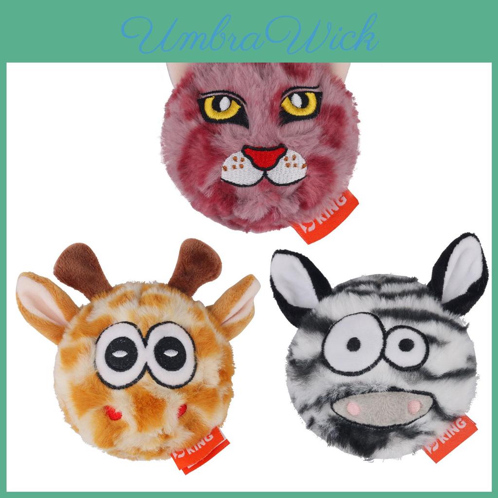 Color Multi Dualpurpose Plush Pet Toy 10 10cm Squeaky Monster Ball Toy