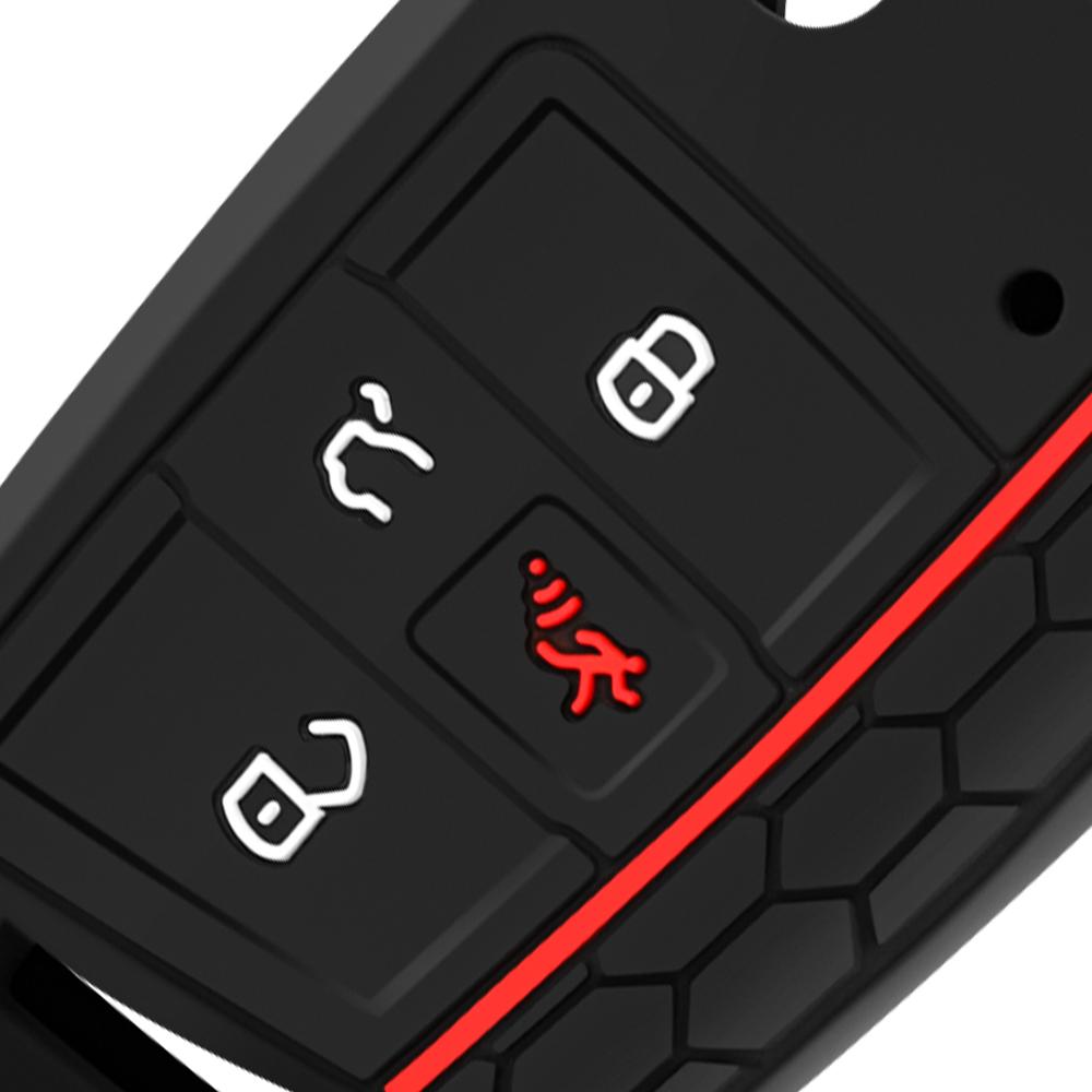Silicone Car Remote Key Cover Case For Volkswagen VW Golf 7 Tiguan Alltrack Sportwagen Atlas POLO Skoda Octavia