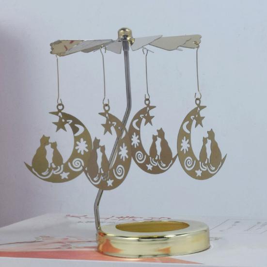 Candle Carousel Topper Rotating Tealight Topper Spinning Carousel Tealight Decoration for Centerpiece Mantel Table Decoration