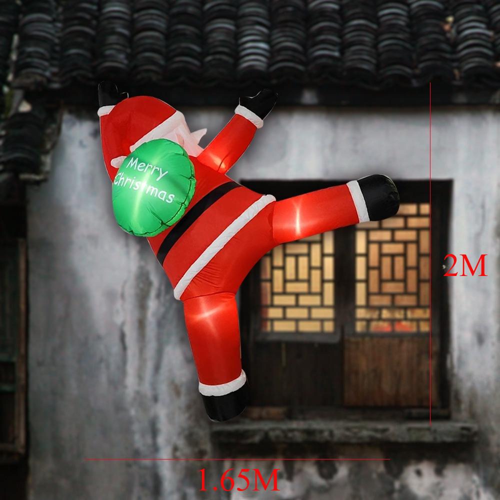 

2M Christmas Decoration Inflatable Santa Claus Wall Surrounding Atmosphere Decoration with LED Lights US