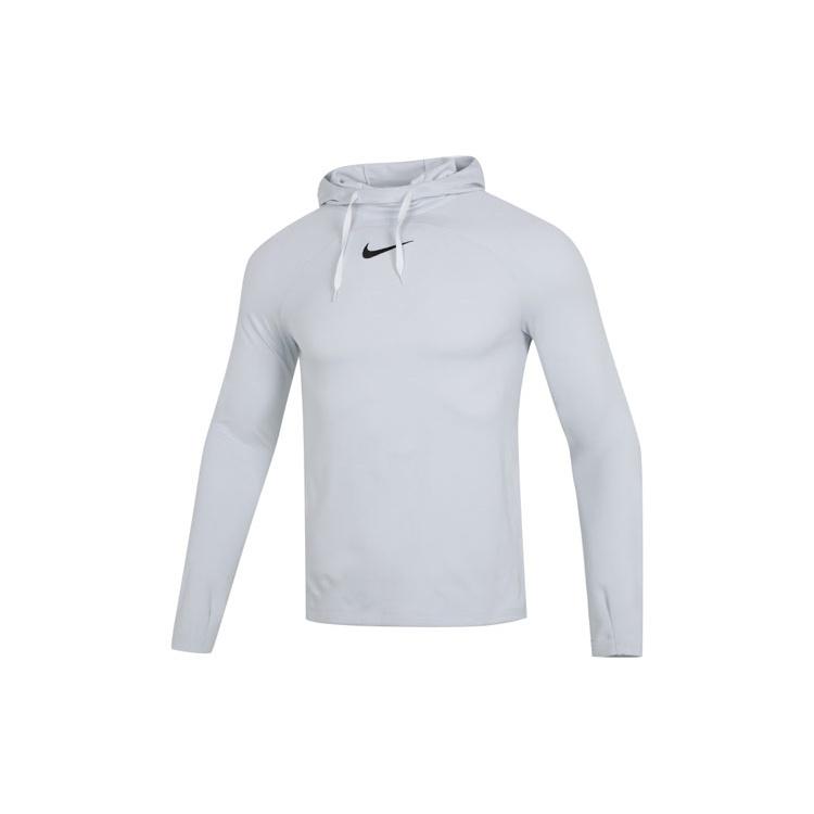 Men s Nike Solid Color Logo Loose Hooded Long Sleeves Gray DQ5052-043 XL