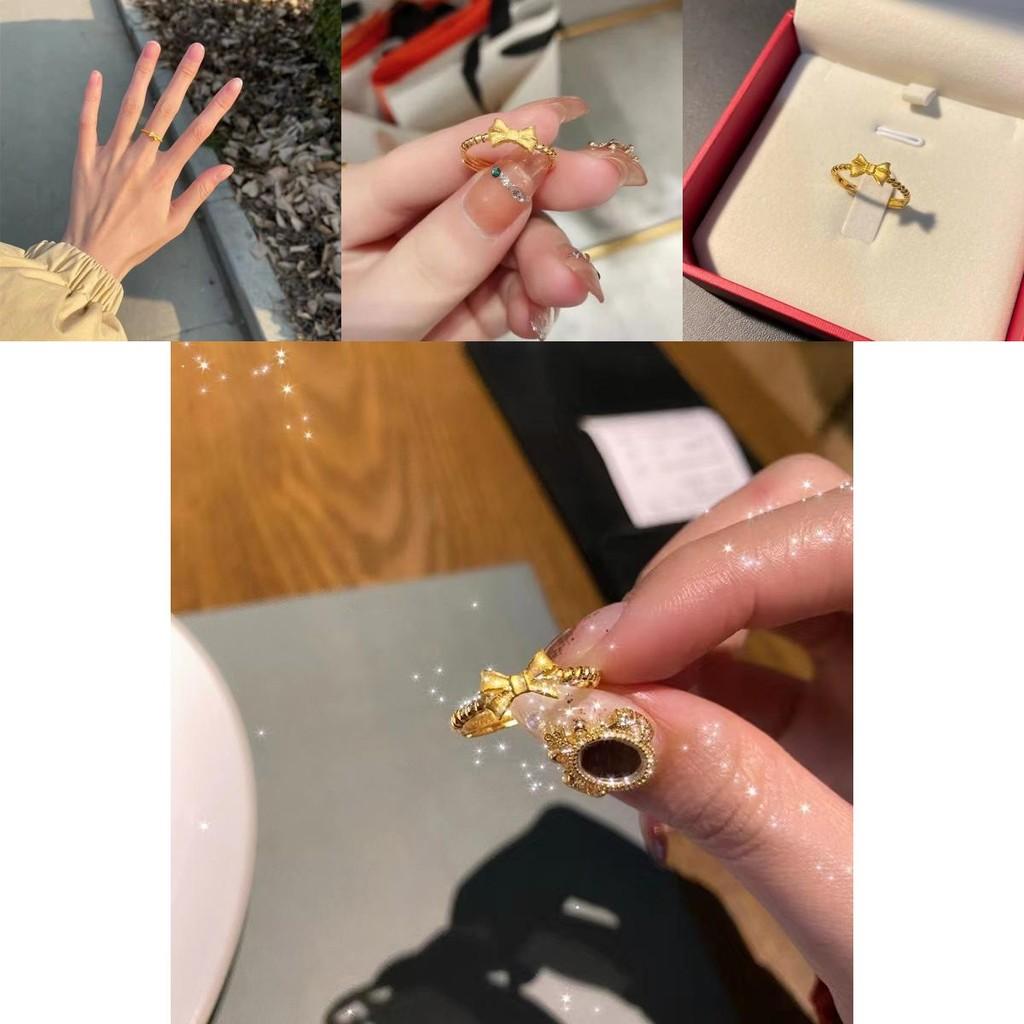 New Stunning 2022 Style Brass Gold Plated Women Butterfly Ring Geometric Design For Lovers Nature