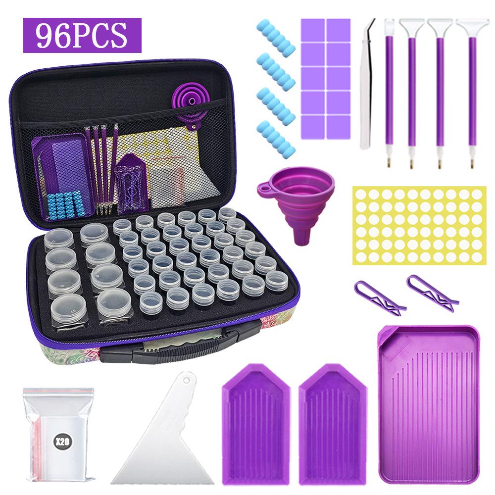 DIY Diamond Painting Kit: Funnel, Drill Pen, 60 Compartment Bottles, 30 Storage, Butterfly Bag