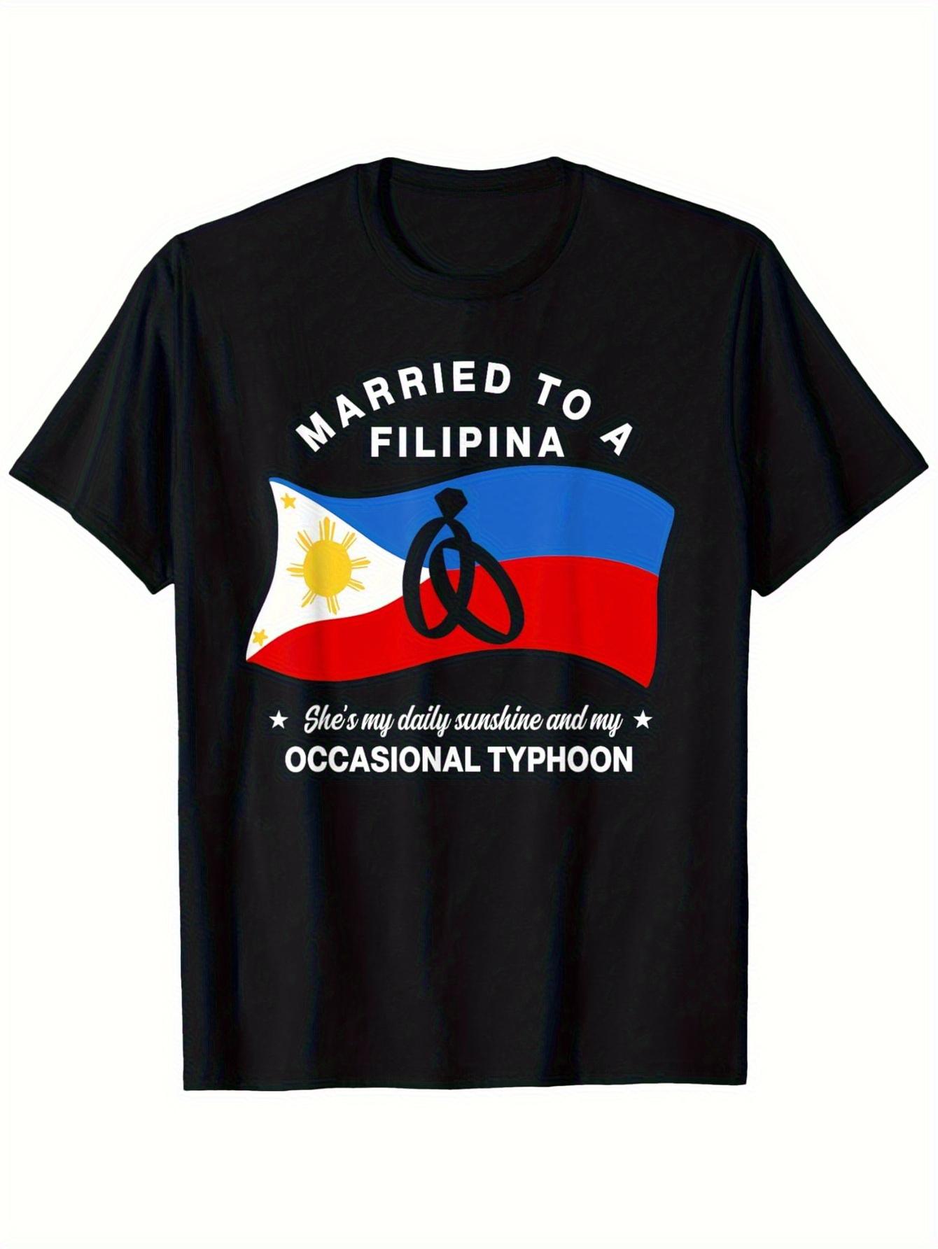 Men S Graphic Tee for Marrying a Filipina - This Casual Short-Sleeve Crew Neck Shirt Showcases a Design with The Philippine Flag And a Heart XL