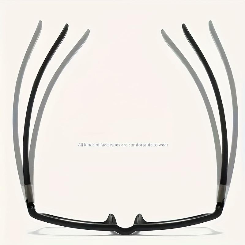 3 Pairs of Unisex Sports Reading Glasses Rectangular Frame Anti Blue Light Comfortable Reading Glasses for Elderly People