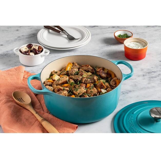 Cast Iron Roaster Le Creuset Signature Round 28 Cm Caribbean 6.7 L (21177281702430)